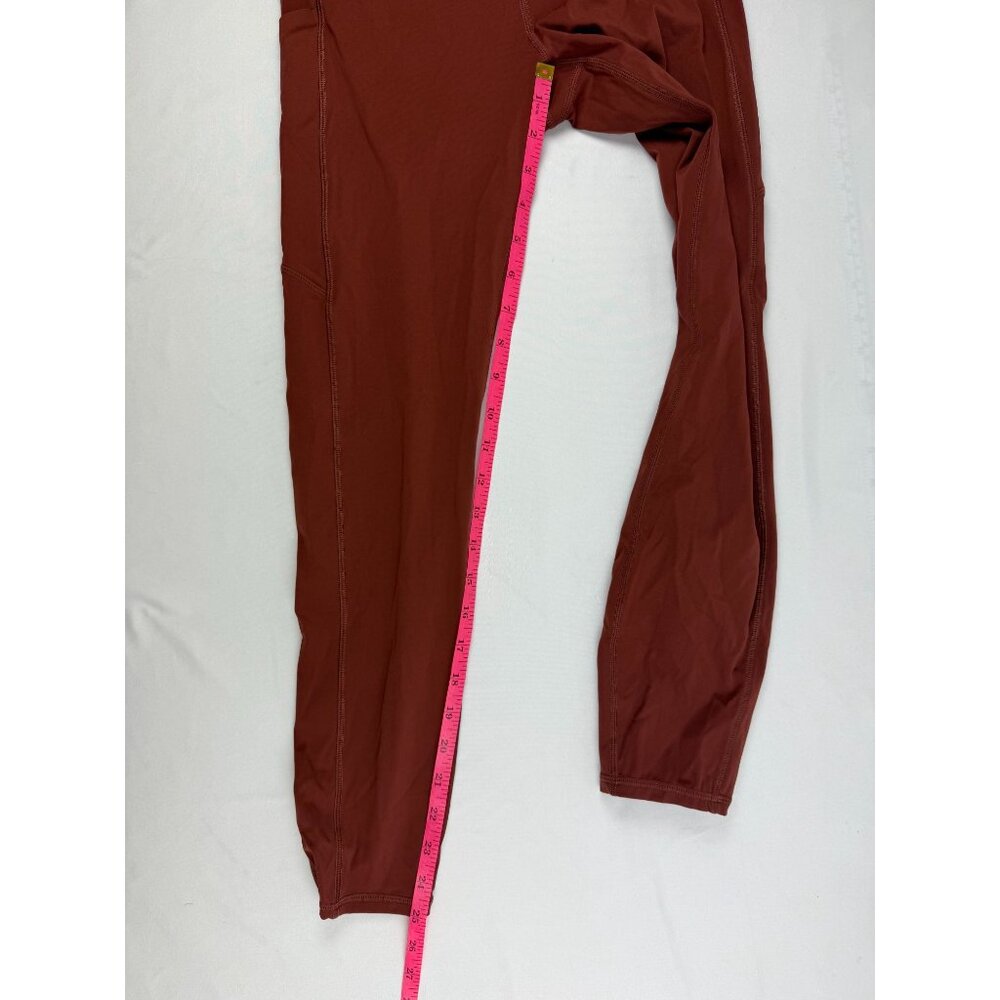 VUORI STRIDE Womens Sz Small Chestnut Stash Pocket Stretch Athletic Leggings - Picture 7 of 8